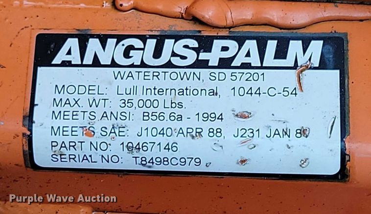image for item DZ6610 2005 Lull JLG 1044C-54 Series II telehandler