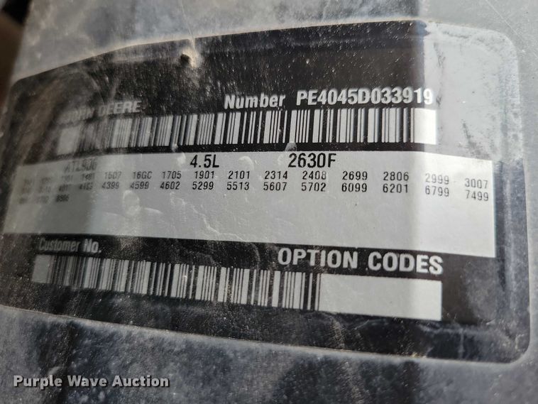 image for item DZ6620 1999 Atlas Copco XAS 96 air compressor