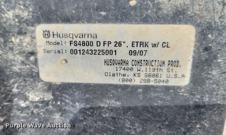 image for item DZ6722 2007 Husqvarna FS4800D concrete saw