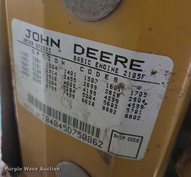 image for item DZ6724 Sullair 185 DPQ JD air compressor