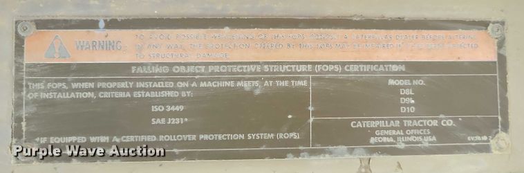 image for item EA2565 1983 Caterpillar D9L dozer