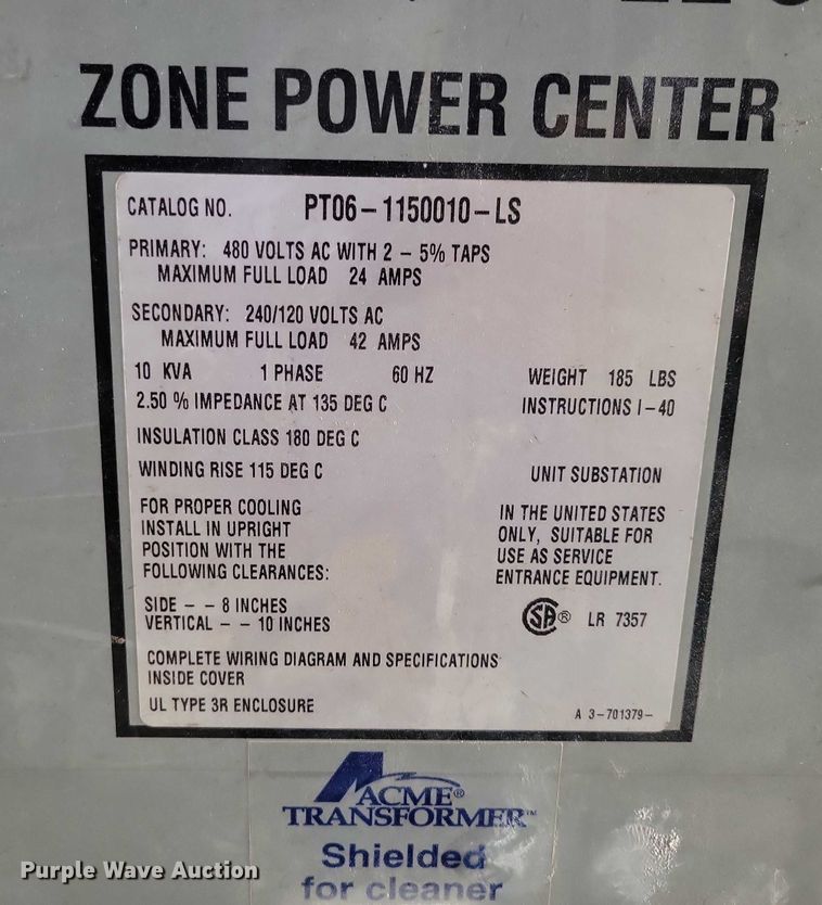image for item EA2568 1988 Lufkin Trailers 3412 generator