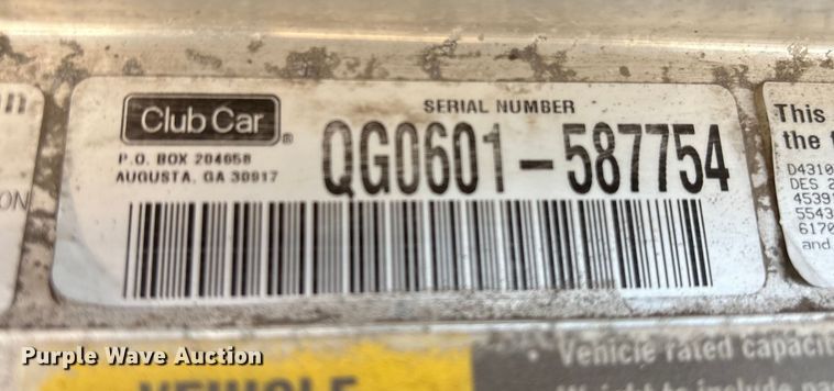 image for item EA6974 2005 Club Car Carryall Utility Vehicle