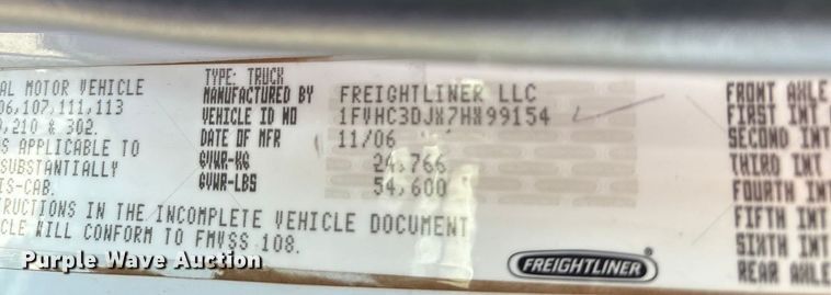 image for item EA7538 2007 Freightliner Business Class M2 crane truck