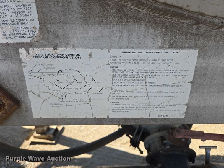 image for item EB1041 1987 Fruehauf pneumatic dry bulk trailer