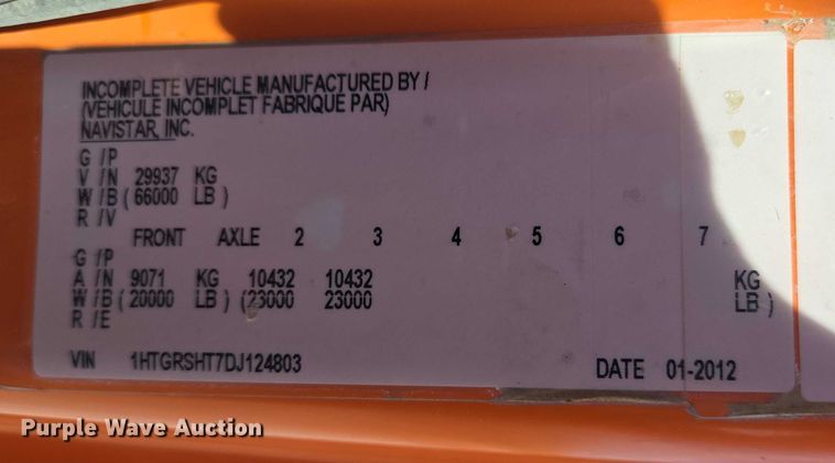 image for item EB1045 2013 International WorkStar 7600 SFA ready mix truck