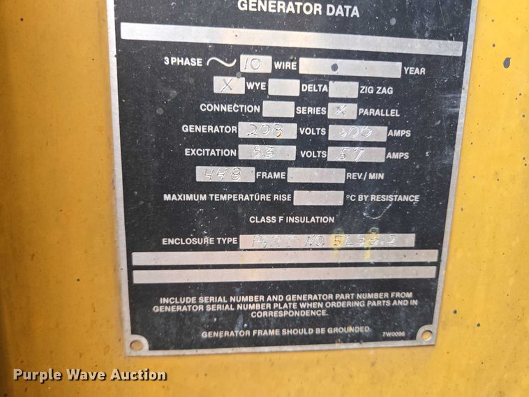 image for item EB1064 Caterpillar D343 generator