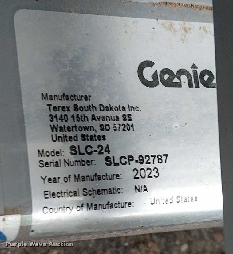 image for item EC1196 2023 Terex SLC-24 material lift