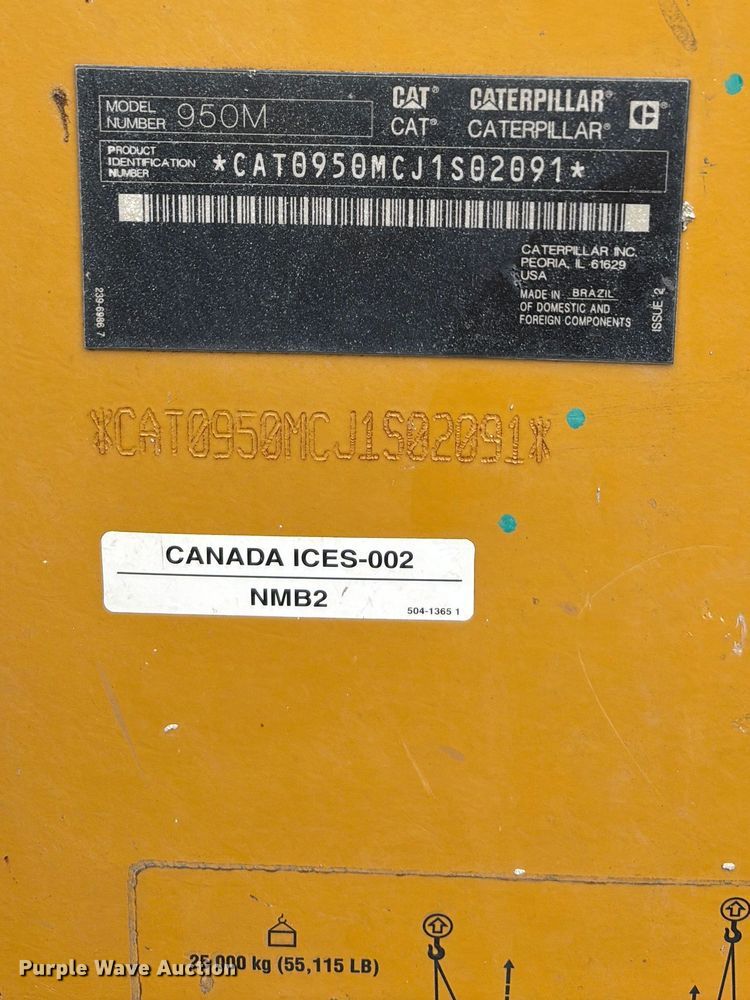 image for item EC3776 2019 Caterpillar 950M wheel loader