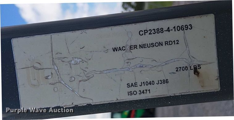 image for item EC3827 2018 Wacker Neuson RD12A double drum vibratory roller