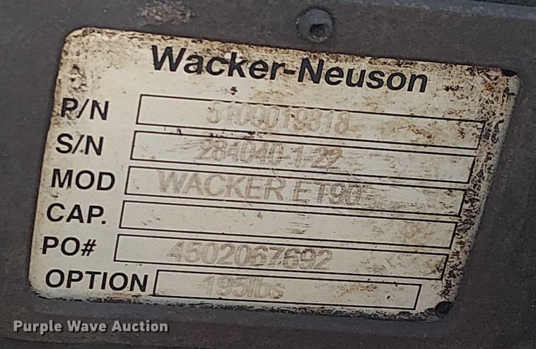 image for item EC3828 2019 Wacker Neuson ET90 mini excavator