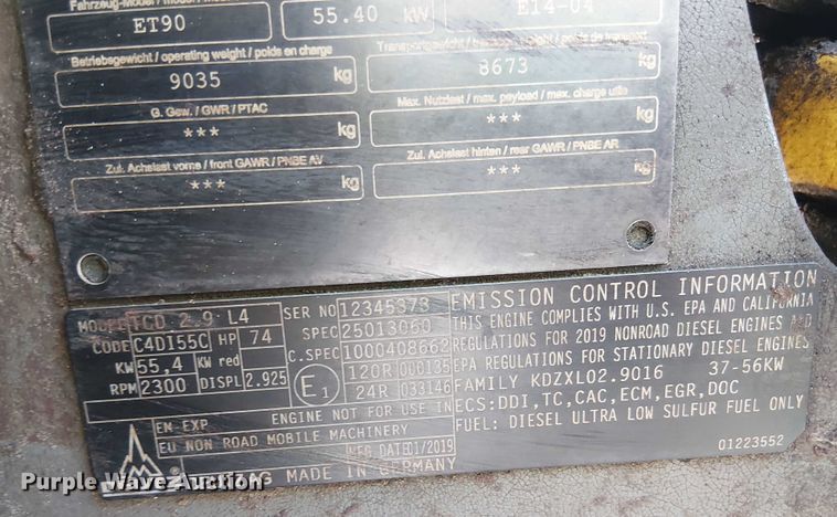 image for item EC3828 2019 Wacker Neuson ET90 mini excavator