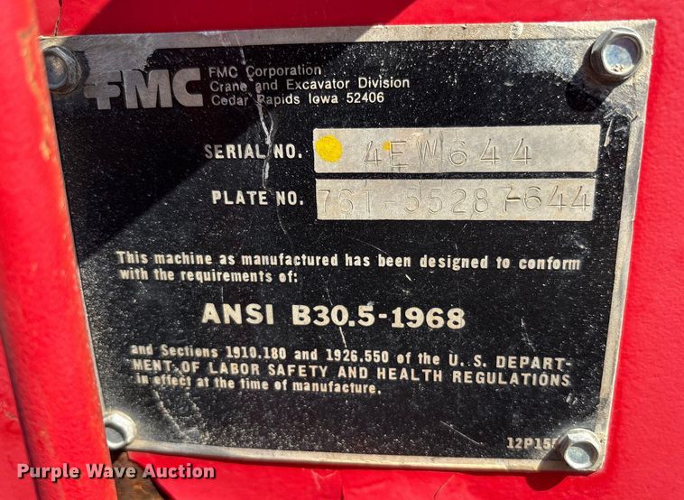 image for item EC4410 1976 Link-Belt LS 518 crane