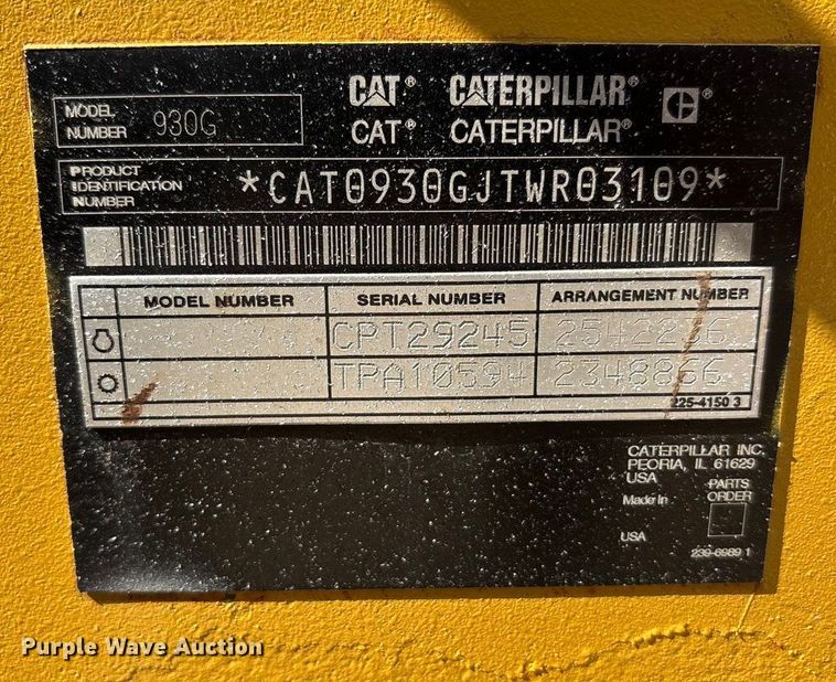 image for item EC4411 2007 Caterpillar 930G wheel loader