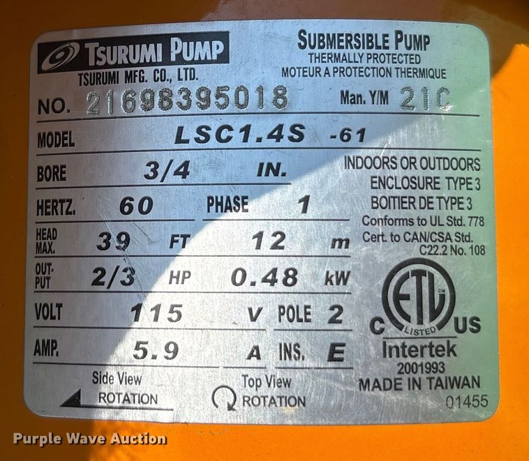 image for item EC4431 (4) submersible pumps