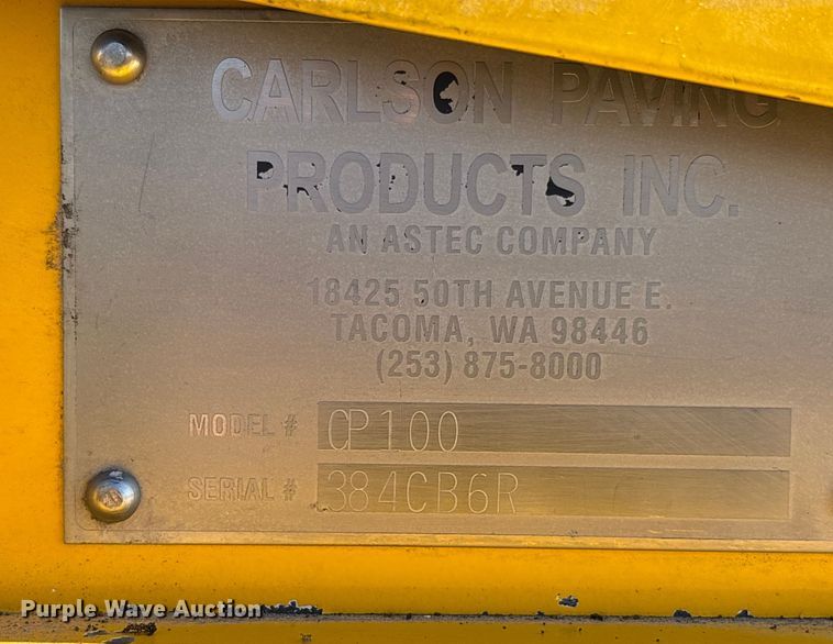 image for item EC7993 2016 Carlson CP100 paver