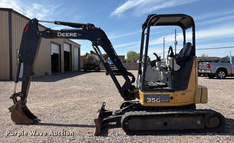 image for item EC8007 2015 John Deere 35G mini excavator