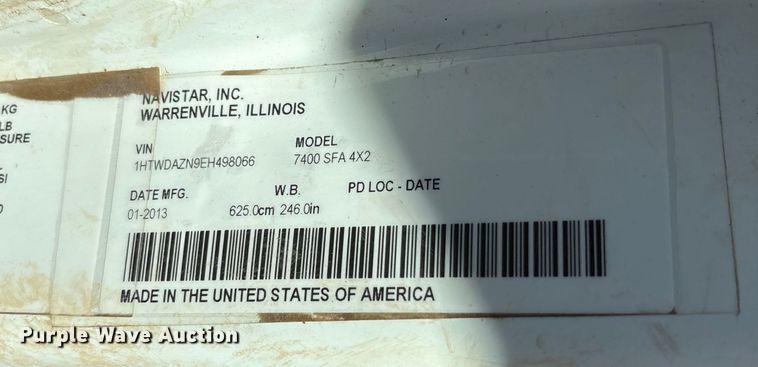 image for item EC8010 2014 International 7400 vacuum truck