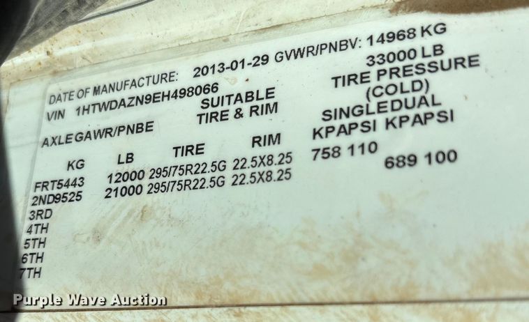 image for item EC8010 2014 International 7400 vacuum truck