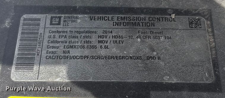 image for item EC8012 2014 Chevrolet Silverado 2500HD Crew Cab pickup truck