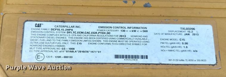 image for item ED1521 2013 Caterpillar 740B articulated haul truck