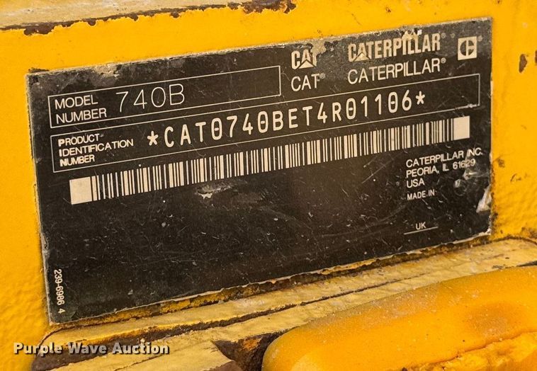 image for item ED1523 2012 Caterpillar 740B articulated haul truck