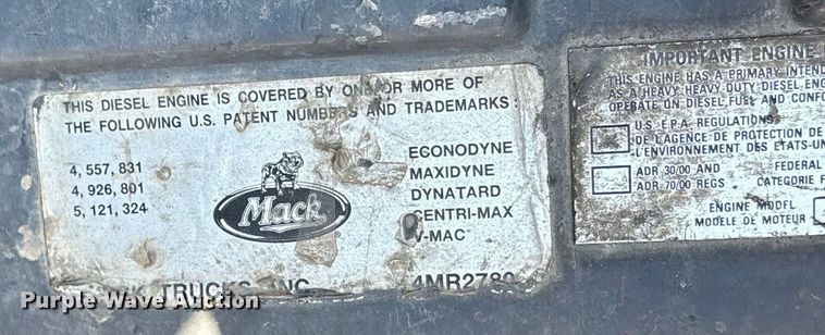 image for item ED2243 2003 Mack Vision Dump Truck