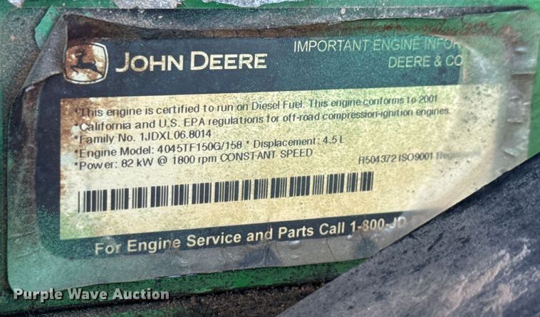 image for item ED5904 Ingersoll Rand G80 generator