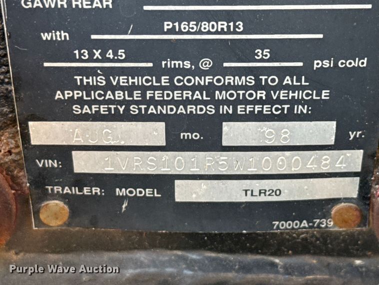 image for item ED5906 1998 Vermeer V1850 trencher