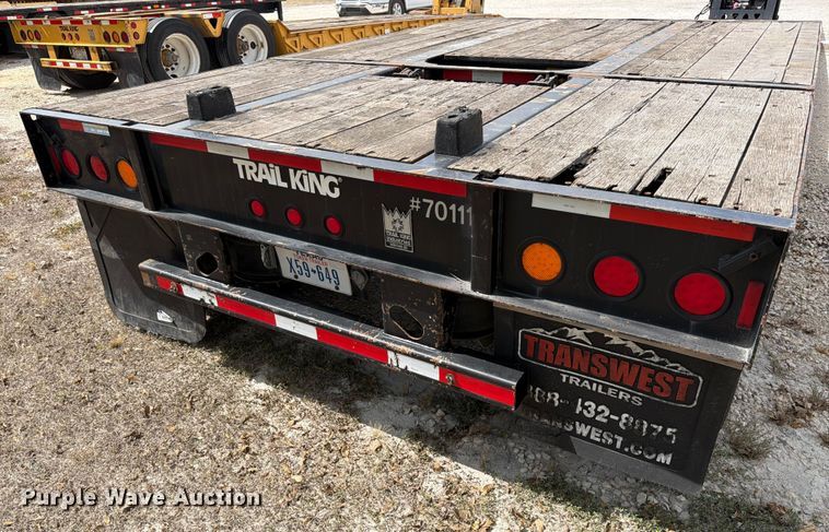 image for item ED5923 2011 Trail King TK70HG-492 lowboy equipment trailer