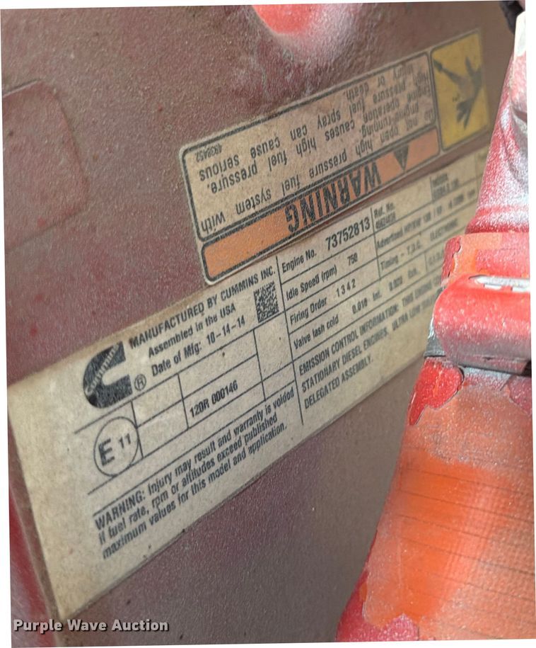 image for item ED5929 2015 Doosan P425/HP375WCU-T4I air compressor