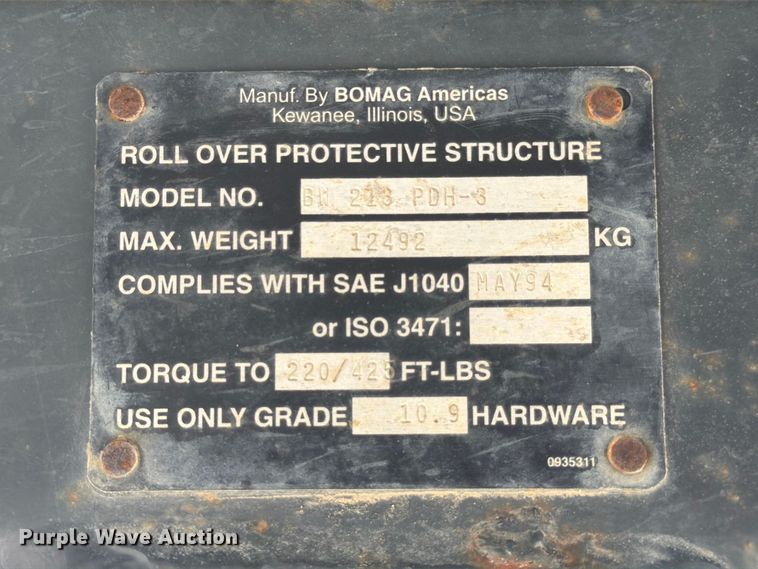 image for item ED5943 Bomag BW 213 PDH-3 single drum vibratory roller
