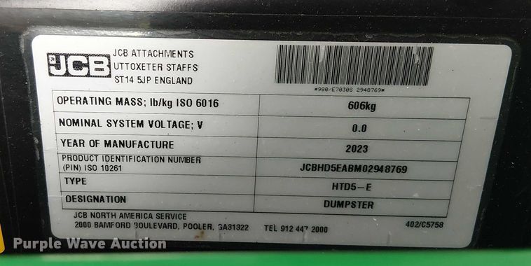 image for item EF0978 2023 JCB HTD5-E power buggy