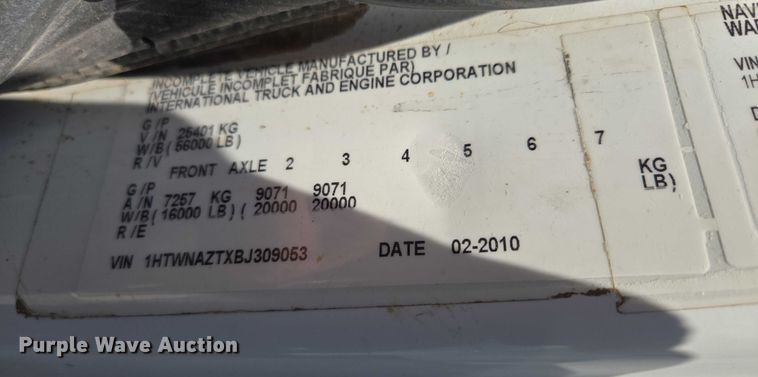 image for item EF1508 2011 International 7500 bucket truck