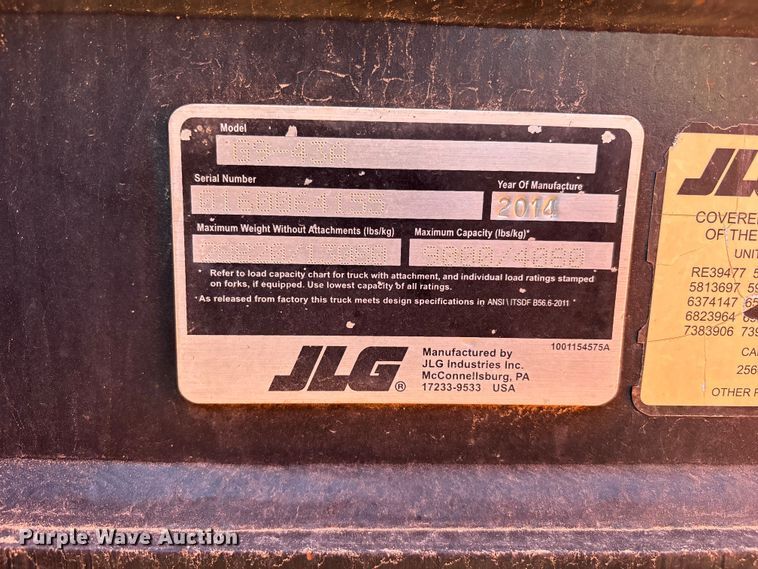 image for item EF5989 2014 JLG G9-43A telehandler