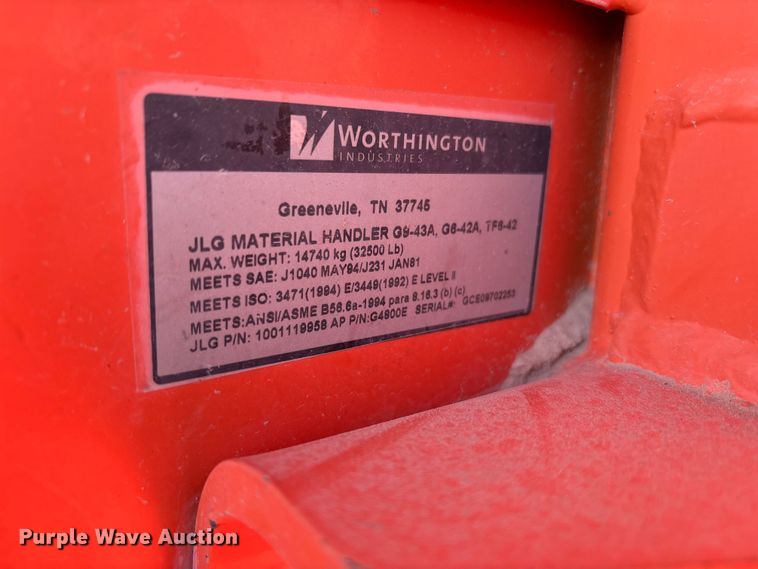 image for item EF5991 2014 JLG G9-43A telehandler