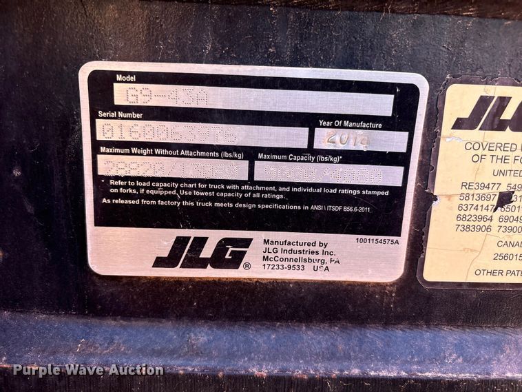 image for item EF5991 2014 JLG G9-43A telehandler