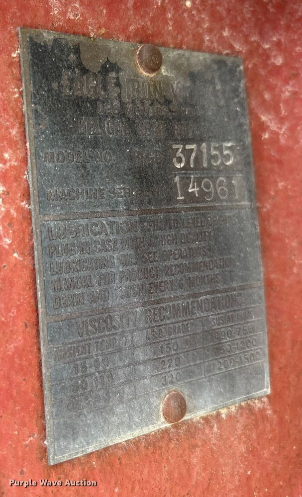 image for item EF6005 Eagle Iron Works sand screw screening plant