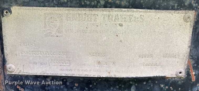 image for item EF6035 1985 Knight Trailers roll off trailer