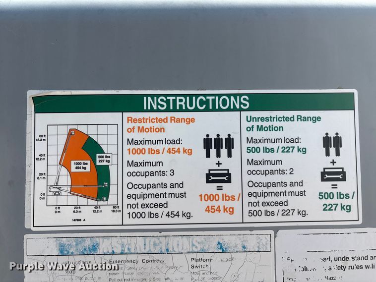 image for item EF6063 2012 Genie S-80X boom lift