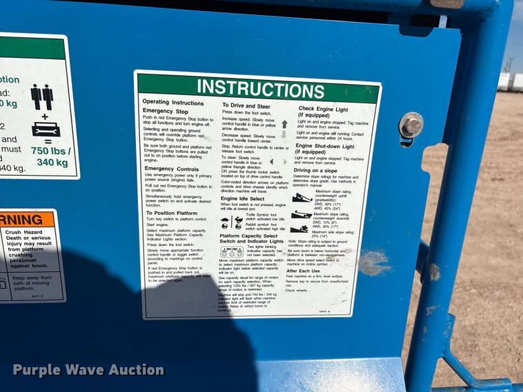 image for item EF6064 2010 Genie S80 boom lift