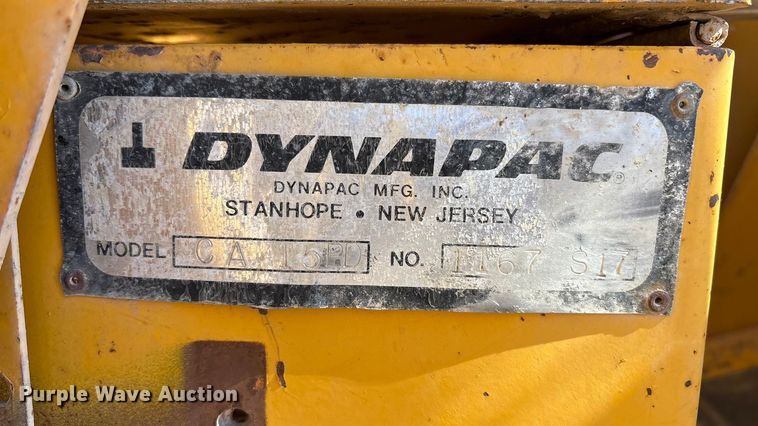 image for item EF6066 Dynapac CA15PD single drum vibratory roller