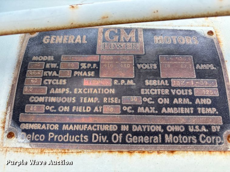 image for item EF6067 General Motors 1-4615 generator