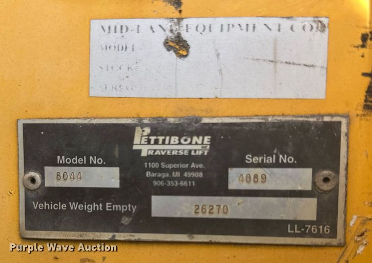 image for item EL0018 2005 Pertibone 8044 telehandler