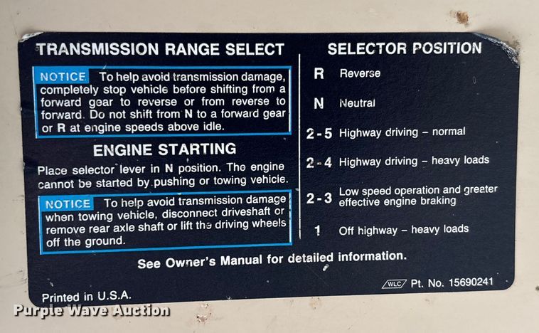 image for item EM8192 1999 Chevrolet C7500 dump truck