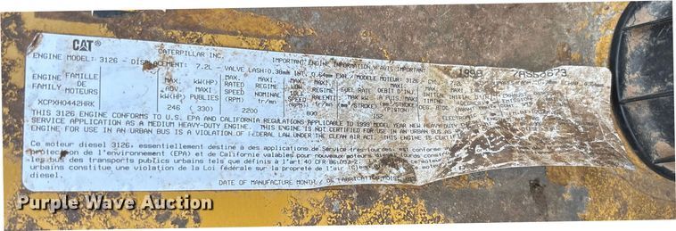 image for item EM8192 1999 Chevrolet C7500 dump truck