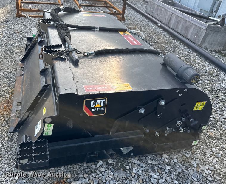 image for item EM8258 2022 Caterpillar BP118C skid steer sweeper