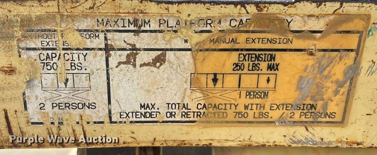 image for item EN5614 1997 JLG 2646E scissor lift