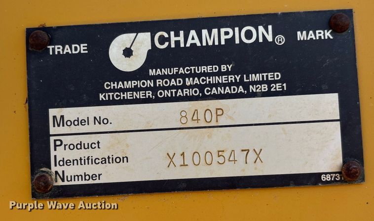 image for item EN7007 1996 Champion 840P single drum roller