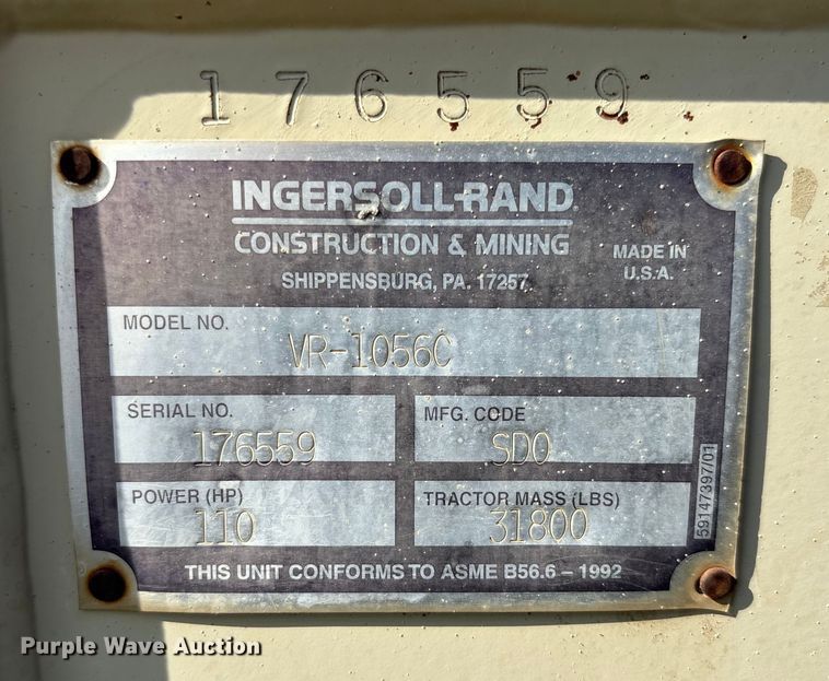 image for item EN7011 Ingersoll-Rand VR-1056C telehandler